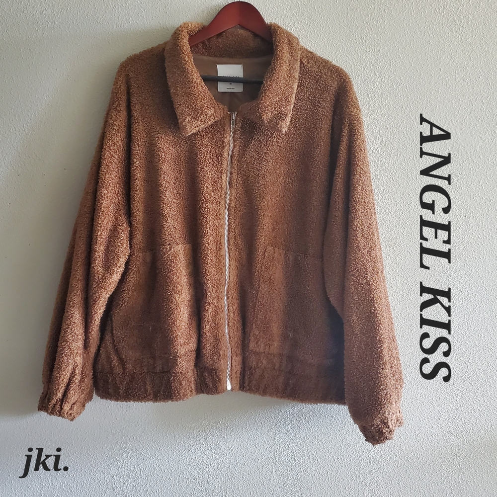 Angel Kiss Cozy Brown Fleece Jacket